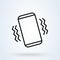 Vibrate phone line. vector Simple modern icon design illustration