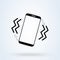 Vibrate phone. vector Simple modern icon design illustration