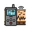 vibration assessment color icon vector illustration