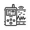 vibration assessment line icon vector illustration