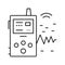 vibration assessment line icon vector illustration