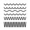 Vibration waves vector icon set