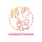 Vicarious trauma concept icon