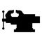 Vice Jaw vise Repair clamp tool icon black color vector illustration flat style image