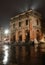 Vicenza, VI, Italy - January 15, 2023: Palace called Loggia del Capitaniato in main square while raining with reflections of