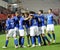 Vicenza, VI, Italy - October 15, 2018: Football match Italy vs Tunisia under 21. Italian Team