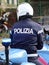 Vicenza, VI, Italy - October 9, 2022: biker policeman on motorcy