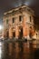 Vicenza, VICENZA, Italy - January 15, 2023: palace Loggia del capitaniato in the main square of the city by night