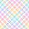 Vichy check plaid pattern for Easter design. Seamless pastel multicolored gingham tartan graphic vector in purple, blue, pink.