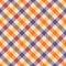 Vichy plaid pattern seamless in purple, orange, yellow, beige. Gingham textured striped check tartan check for tablecloth.