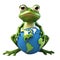 Victor illustration, Frog protecting the earth, Guardian of Green, The Frog\\\'s Vigil