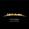 Victoria British Columbia Canada city skyline silhouette black b