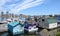 Victoria, British Columbia, Canada - June 17, 2018. Fisherman`s Wharf: Village of colorful floating houses.