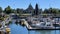 Victoria, British Columbia- June 15 2022: cityscape marine waterfront legislative