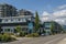 VICTORIA, CANADA - JULY 14, 2019: modern buildings and street view summer time British Columbia