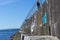 VICTORIA, CANADA - MARCH 9, 2018: View of Ogden Point Breakwater, a popular walk near Canada`s busiest deep water port facility,