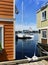 Victoria  city Inner Harbor landscape. Village of colorful floating houses. Fisherman Wharf in Victoria, Vancouver Island,