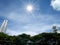 Victoria clock tower and tower,sky and sun