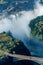 Victoria Falls bridge with falls in background