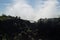 Victoria Falls with Bridge and Tiny People Seen from Zambian Sid