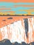 Victoria Falls or Mosi-oa-Tunya of the Zambezi River WPA Art Deco Poster