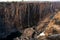 Victoria Falls in severe drought. Rare shot. Mosi-oa-Tunya National park.Zambiya. and World Heritage Site. Zimbabwe.