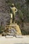 Victoria Falls. Statue of David Livingstone