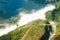 Victoria Falls, Zambesi River with bridge and Victoria Falls