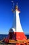 Victoria Lighthouse at the end of the Ogden Point Breakwater, Vancouver Island, British Columbia, Canada