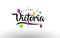 Victoria Welcome to Text with Colorful Balloons and Stars Design