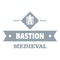 Victorian bastion logo, simple gray style