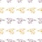 Victorian botanical hummingbird seamless vector background. Vintage pattern of exotic bird for all over print. Cute