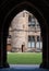 Victorian cloisters at the University of Glasgow, Scotland, built in the style of Gothic Revival.