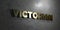 Victorian - Gold text on black background - 3D rendered royalty free stock picture