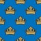 Victorian golden crowns seamless pattern