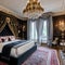 Victorian Gothic Bedroom: A dark and mysterious bedroom with ornate Victorian furniture, velvet drapes, and candle chandeliers2,