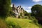 victorian house exterior, with view of stunning country landscape