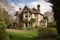 victorian house exterior, with view of stunning country landscape