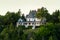 Victorian house perched on the West bluffs of Mackinac Island looking over Lake Michigan
