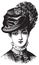 Victorian illustration of woman in hat