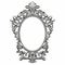 Victorian-inspired Black And White Ornate Mirror Frame