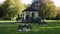 Victorian Ornate Bandstand in a Public Park in Surrey Uk