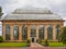 The Victorian Palm House at the Royal Botanic Gardens, a public park in Edinburgh, Scotland, UK.