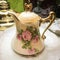 Victorian Porcelain Teapot with Roses