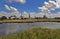 Victorian refinery looms over a suburban park in Victoria.