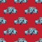 Victorian style vintage cars hipster steampunk design seamless pattern background