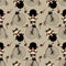 Victorian style vintage retro hipster steampunk design  seamless pattern background