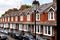 Victorian terraced red brick and tile houses in Lewes