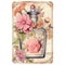 Victorian watercolor perfume card illustration, vintage victorian pink clipart