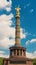 The victory column in berlin tiergarten, at sunny summer day Berlin, Germany. destination place for tourists. historical